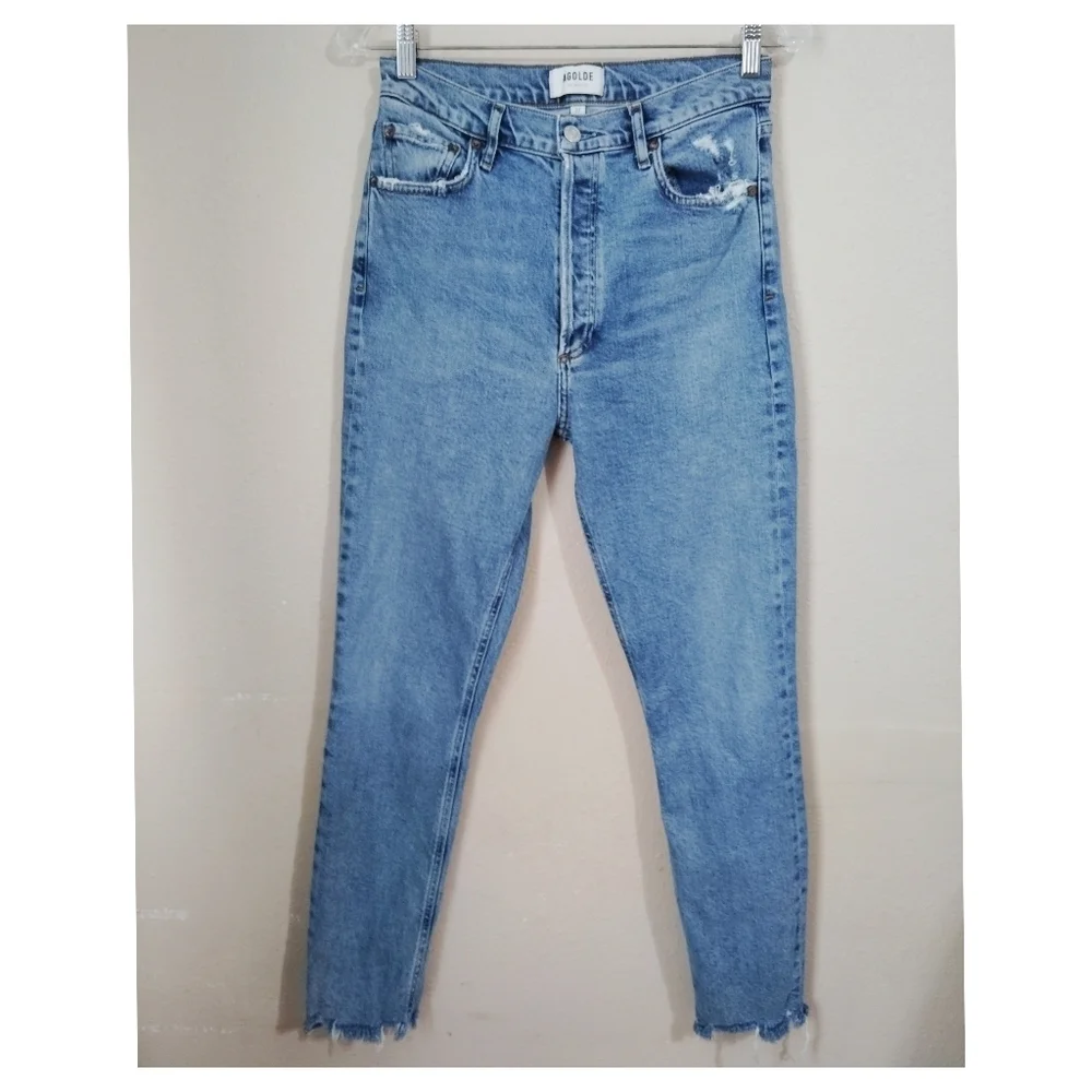 AGOLDE Nico High Rise Slim Fit Jeans in Rooted Size 27